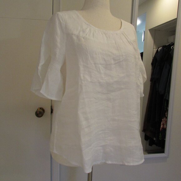 Sundance White 100% Linen 'Loa' Top Large NWT - Picture 8 of 16